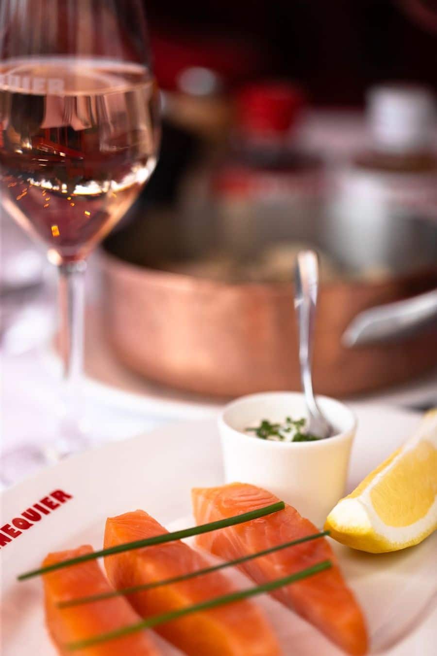 Saumon brasserie Senequier Saint-Tropez